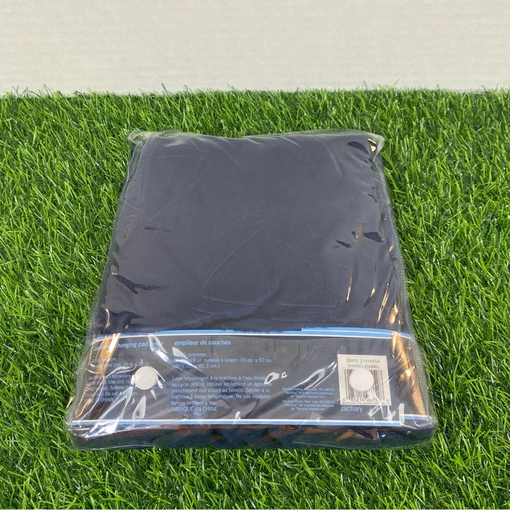 Nautica Kids Navy Contoured Changing Pad Cover New